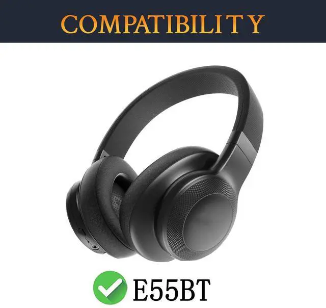 Alt view image 3 of 6 - Cooling Gel Replacement Earpads for JBL E55BT(E55 BT) Over-Ear Wireless Headphones, Ear Pads Cushions with Noise Isolation Foam - Navy Blue