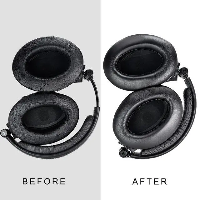 Alt view image 3 of 6 - Kit 2 IN1 Earpads for Sennheiser PC350/HD380 Pro Headphones | Kit 2 IN1 Ear Pads + Headband for PC350/HD380 Pro Soft Protein Leather and High-Density Memory Foam