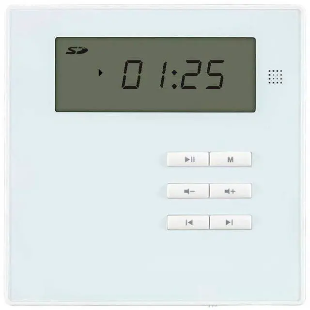 Main image of Commercial Audio Wall Mount Music Amplifier - with Bluetooth, Aux, FM, and IR Remote, White