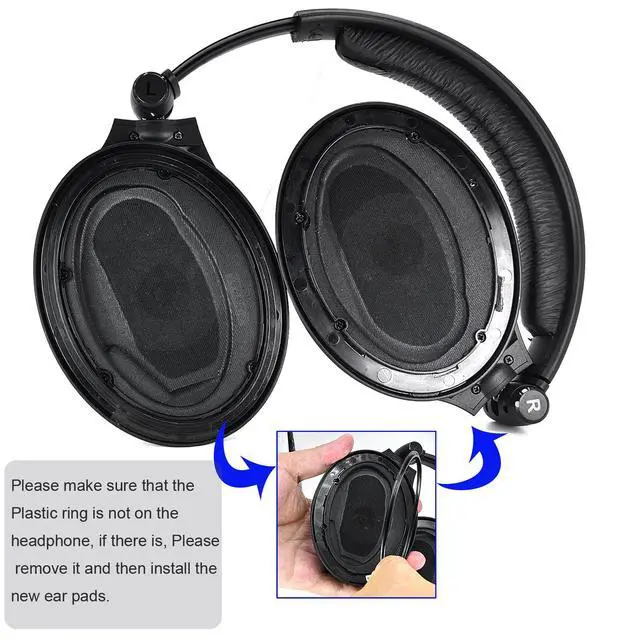 Alt view image 4 of 6 - Kit 2 IN1 Earpads for Sennheiser PC350/HD380 Pro Headphones | Kit 2 IN1 Ear Pads + Headband for PC350/HD380 Pro Soft Protein Leather and High-Density Memory Foam