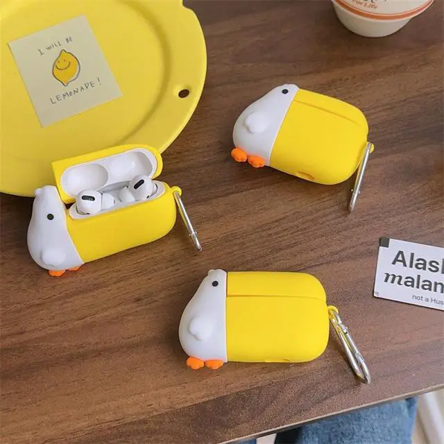 Alt view image 3 of 7 - Case Compatible with Airpods 4, Cute Kawaii Cartoon Bird Design Soft Silicone Wireless Earphone Shockproof Skin, Kids Boys Girls Creative Earbuds Protector