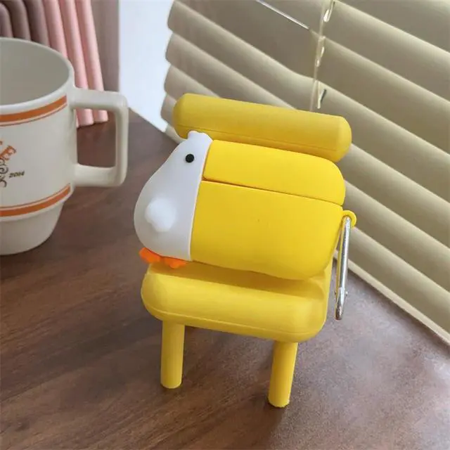 Alt view image 4 of 7 - Case Compatible with Airpods 4, Cute Kawaii Cartoon Bird Design Soft Silicone Wireless Earphone Shockproof Skin, Kids Boys Girls Creative Earbuds Protector