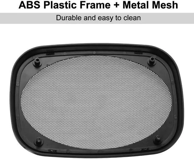 Alt view image 3 of 6 - 4 Pcs 6 x 9 Inch Speaker Grills Covers Car Speaker Cover Audio Guard Woofer Metal Grille Subwoofer Protector Plastic Frame with Metal Mesh