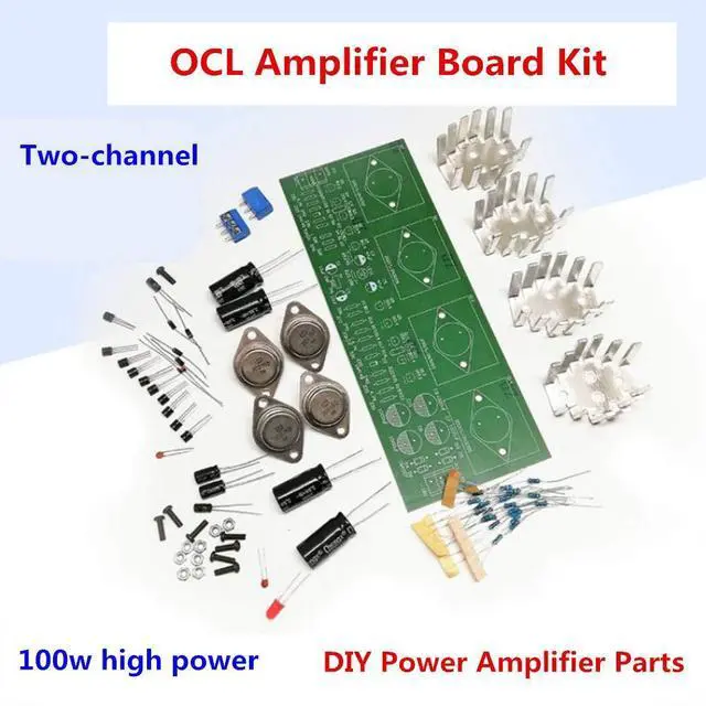 Alt view image 2 of 7 - OCL Amplifier Board Kit Dual 100W High Power Two-Channel Pure Final Stage DIY Audio Stereo Amplifier Module Parts
