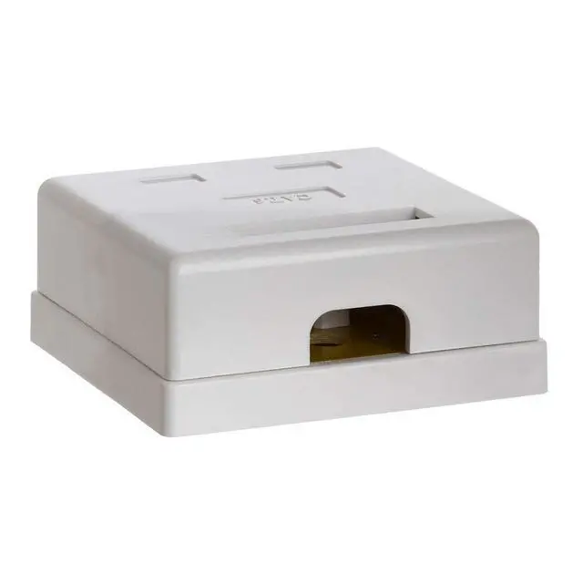 Alt view image 2 of 4 - 2 Port Cat6 Surface Mount Box, RJ45 Cat6 Dual Port Surface Mount Box for Ethernet Cables, Screws and Double-Side