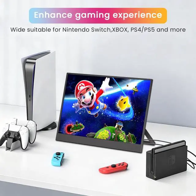 Alt view image 5 of 7 - 16" Portable Monitor 144Hz, 1920x1200 16:10 IPS Laptop Monitor | Kickstand Ultra Slim External Second Screen for Laptop PC Phone PS5 Xbox