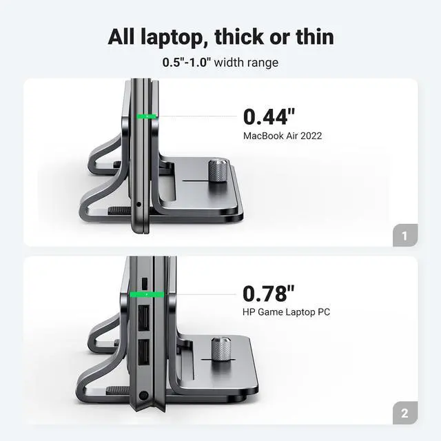 Alt view image 4 of 7 - Vertical Laptop Stand Bundle with Vertical Laptop Stand Dual