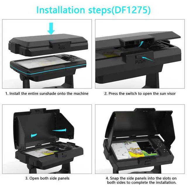 Alt view image 5 of 7 - Sun Visor Compatible with Garmin Striker 5cv/Striker Vivid 5cv, Fish Finder Protective Display Cover