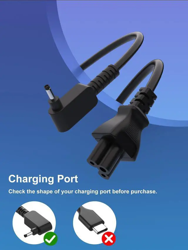 Alt view image 3 of 7 - 45W AC Adapter Compatible with Samsung Ativ Book 9/9 Plus/ 9 Lite/ 9 Spin Laptop Model A13-040N2A PA-1400-96 AD-4019A 19V 2.37A Charger
