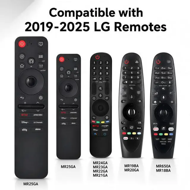 Alt view image 2 of 6 - Magic Remote Replacement for LG Smart TV with Voice Control & Air Mouse Pointer, Compatible with 2019-2025 LG OLED QNED NanoCell 4K 8K TV Replaces AN-MR25GA AN-MR24GA AN-MR23GA AN-MR20GA