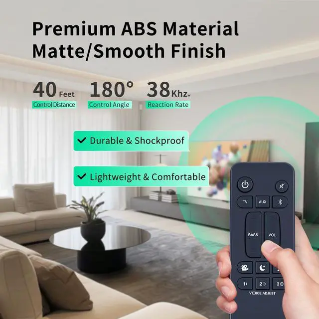 Alt view image 5 of 7 - Universal Soundbar Remote Control for Polk Audio Sound Bar Signa S1 S2 S3 | Replacement Sounbar Remote Control for Polk Audio Signa S1/Signa S2/Signa S3/Signa S4 Ultra-Slim Soundbar, RE6214-1 RE62141