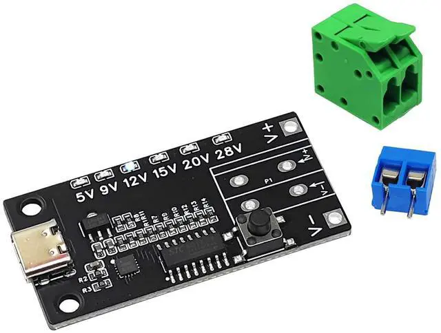 Main image of 1PCS USB-C PD3.0/3.1 QC Trigger Board 5V 9V 12V 15V 20V 28V 5A Adjustable Voltage Trigger Module Type-C Female Input with Indicator