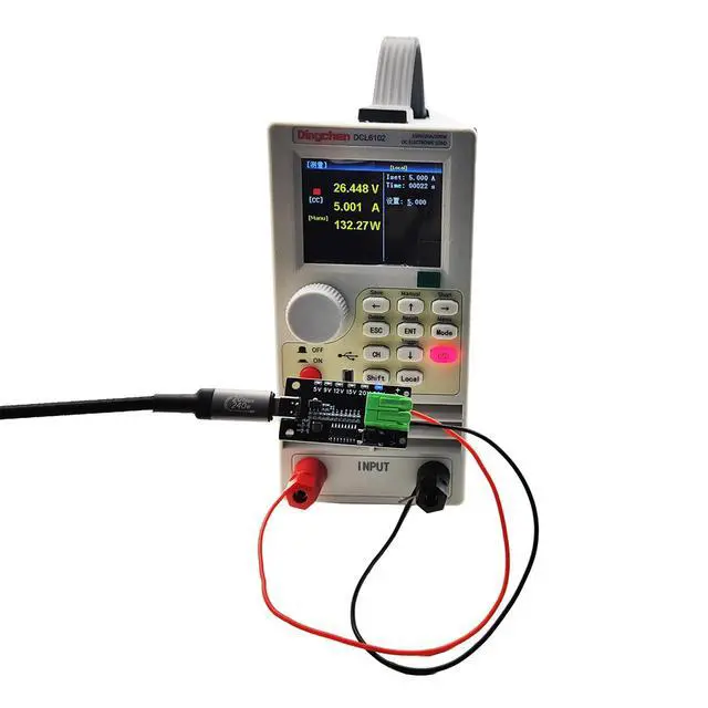 Alt view image 6 of 6 - 1PCS USB-C PD3.0/3.1 QC Trigger Board 5V 9V 12V 15V 20V 28V 5A Adjustable Voltage Trigger Module Type-C Female Input with Indicator