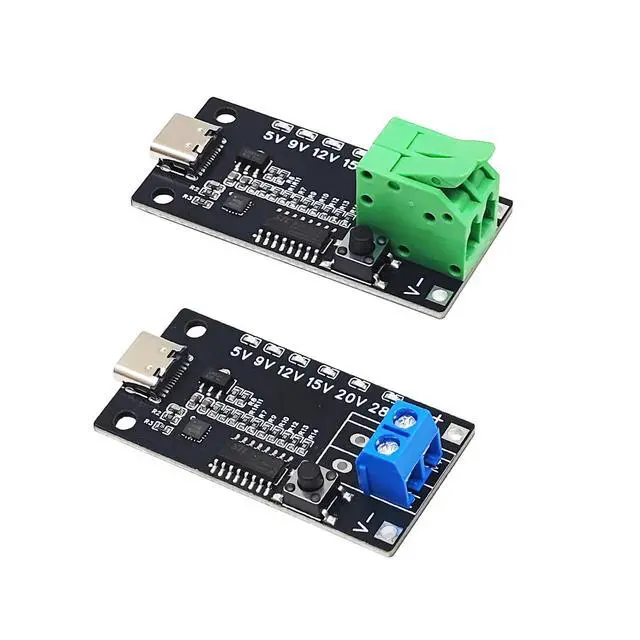Alt view image 4 of 6 - 1PCS USB-C PD3.0/3.1 QC Trigger Board 5V 9V 12V 15V 20V 28V 5A Adjustable Voltage Trigger Module Type-C Female Input with Indicator