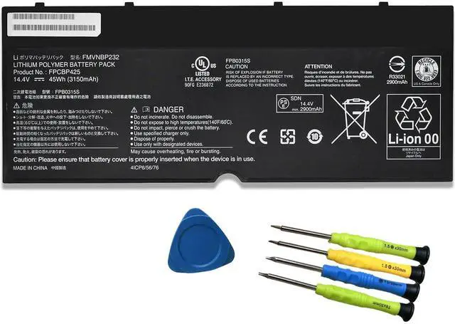 Main image of FPCBP425 FMVNBP232 FPB0315S FPCBP425AP Laptop Battery Replacement for Fujitsu LifeBook T904 T935 T936 U745 14.4V 45Wh 3150mAh