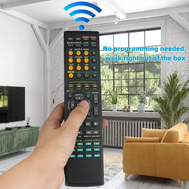 Alt view image 2 of 7 - AV Remote Control Fit for RXV661BL HTR-6080 HTR6080 RX-V661 RXV661 RXV661BL for Yamaha AV System