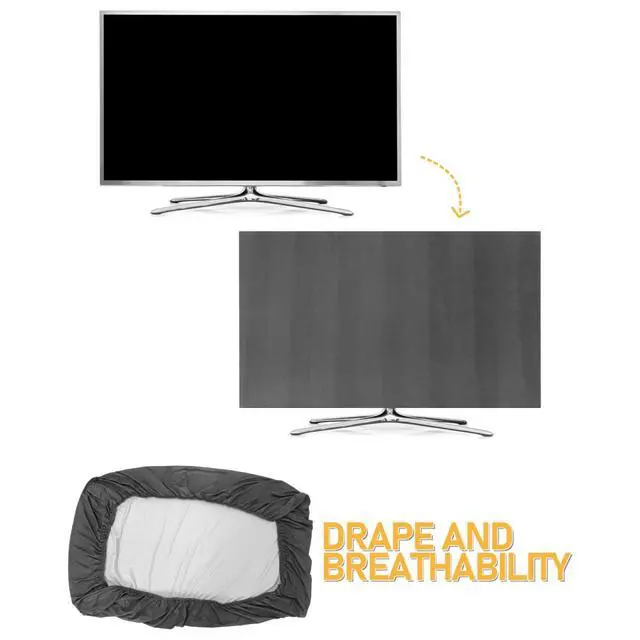 Alt view image 2 of 6 - Elastic TV Cover for 47-50 In Television, Dustproof and Weatherproof Screen Protector for Living Room and Outdoor Use