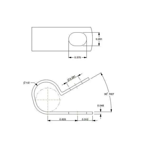 Alt view image 3 of 3 - Galvanized Steel Cable Clamp, Loop Strap, Without Cushion, Cable Clamping Dia. 1/2 in, Hot Dipped Galvanized Clamp Finish, Pack of 50 (1/2 in)