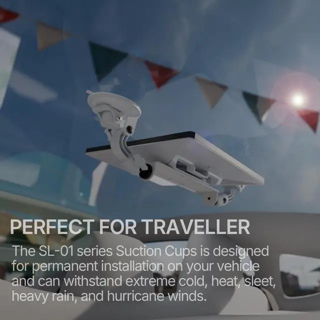 Alt view image 3 of 6 - Starlink Mini Suction Cup Car Mount 360° Adjustable, Dual Strong Suction & Quick-Release Antenna Bracket for Window & Sunroof, Portable Secure Mount for RV, Boat & Travel