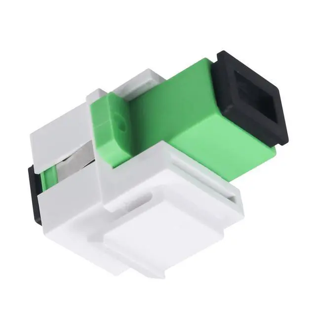 Alt view image 2 of 6 - 25 Pack SC/APC Fiber Optic Coupler Keystone Jack Modular for Patch Panels and Wall Plates Fiber Optic Cable Adapter SC Singlemode