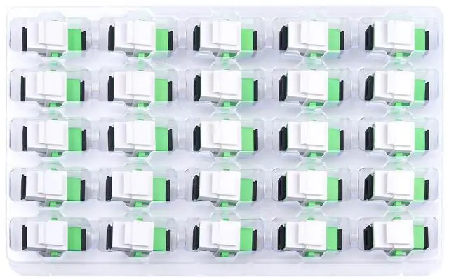 Main image of 25 Pack SC/APC Fiber Optic Coupler Keystone Jack Modular for Patch Panels and Wall Plates Fiber Optic Cable Adapter SC Singlemode