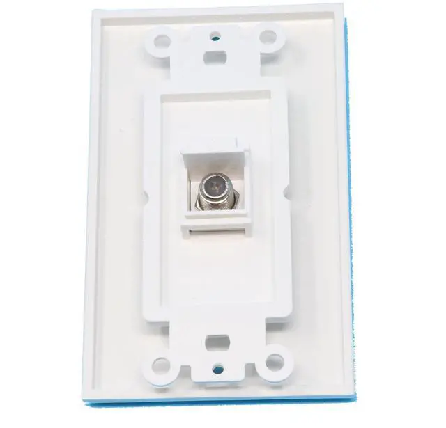 Alt view image 2 of 2 - 1 Coax Cable TV Port Wall Plate Oversized Jumbo MIDI White