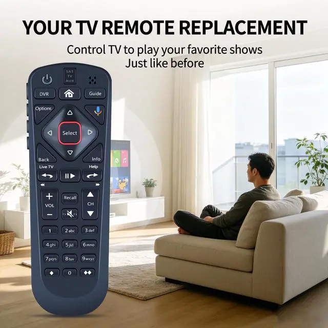 Alt view image 2 of 7 - Replacement for Dish Upgraded Network 54 Series Voice Remote for The Hopper | Voice Control, for 54.1 54.2 54.3