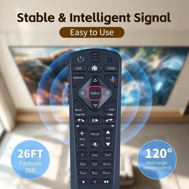 Alt view image 4 of 7 - Replacement for Dish Upgraded Network 54 Series Voice Remote for The Hopper | Voice Control, for 54.1 54.2 54.3