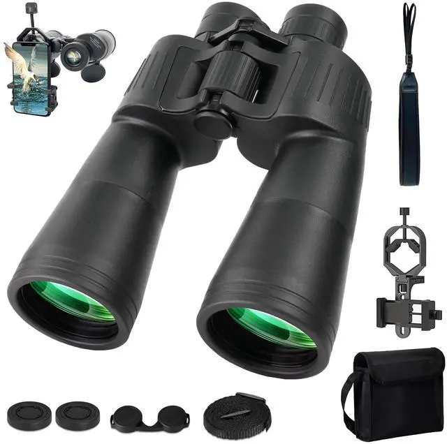 Main image of 12x60 Binoculars for Adults High Powered Stargazing Long Range UHD | Waterproof Fogproof BAK4 Prism FMC Lens HD Optics Astronomy Hunting Bird Watching Low Light Vision Phone Adapter Binocular