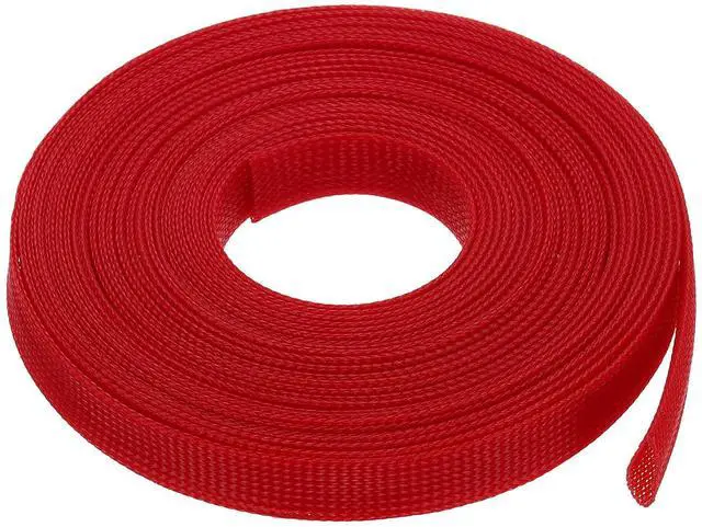Main image of Expandable Sleeving,1-inch 25ft Cable Sleeve, Red