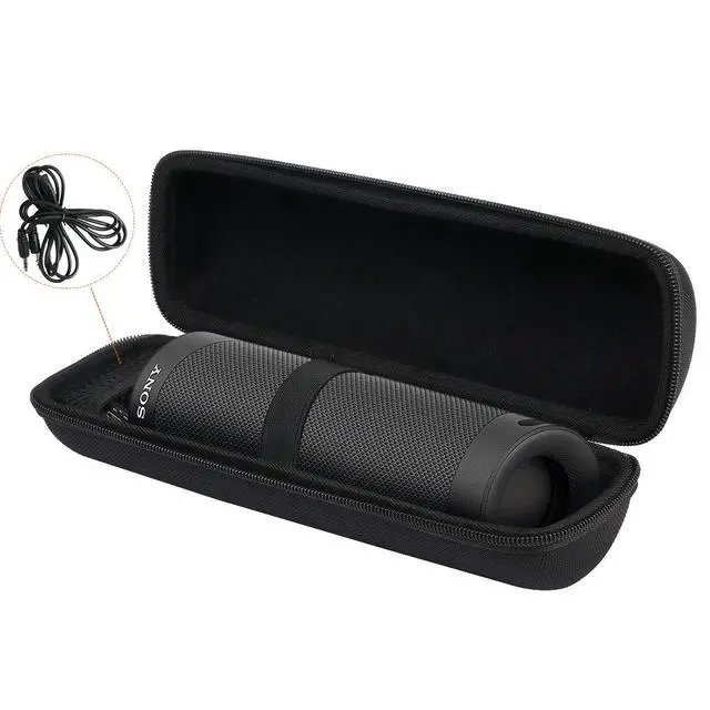 Alt view image 2 of 6 - Hard Case for Sony SRS-XB23 Extra BASS Speaker, Black | EVA hard shell, Water-resistant design, Impact-resistant design, Case only