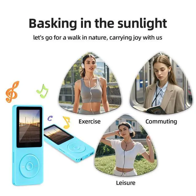 Alt view image 2 of 5 - MP3 Player is a Portable Music Player with a 32GB Micro sd Card,1.8-inch Screen,with Speaker,FM Radio,Record,e-Book,Picture,Video,Suitable for Work and Sports