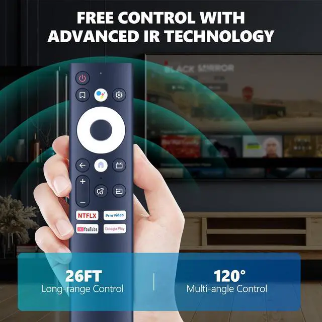 Alt view image 5 of 6 - New 55Q20 Replacement Remote Control for Skyworth Smart Android TV UB5100 TB5000 TB7000 55Q20 CT9010 HS-8A00J-01 65Q20 50Q20 Without Voice Function