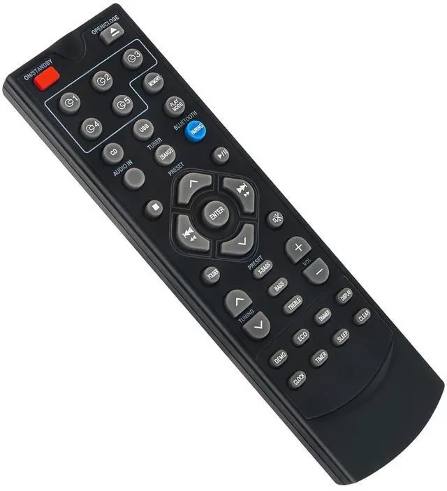 Alt view image 2 of 5 - Replacement RRMCGA409AWSA Remote Commander Compatible with Sharp XL-BH250 | 5-Disc Micro Shelf System XL-BH250 (GL) CP-BH250 Audio Speaker