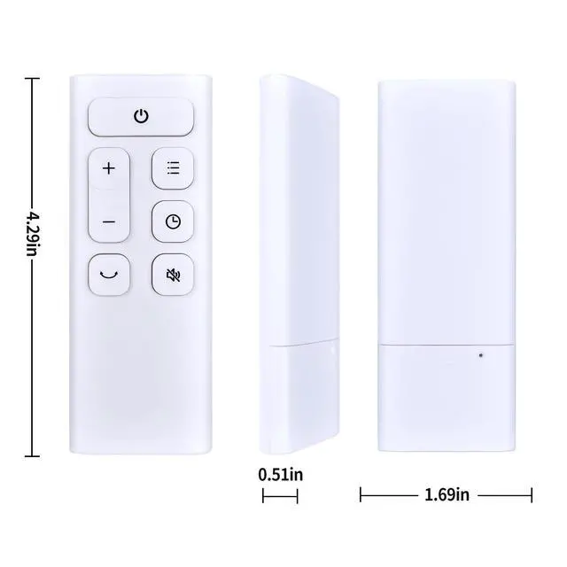 Alt view image 6 of 7 - New Pedestal Fan Replacement Remote Control for Dreo White Oscillating Standing Fans TurboPoly Fan 512 Controller