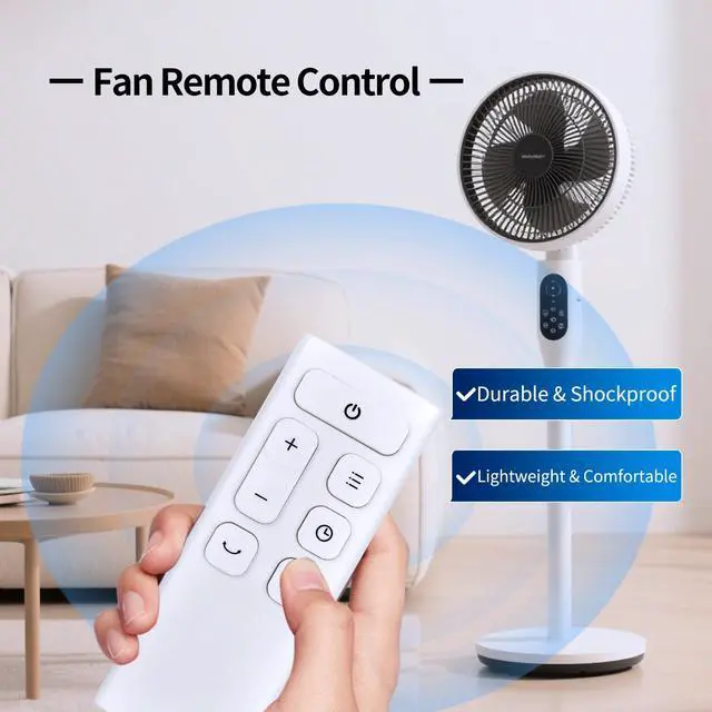 Alt view image 2 of 7 - New Pedestal Fan Replacement Remote Control for Dreo White Oscillating Standing Fans TurboPoly Fan 512 Controller
