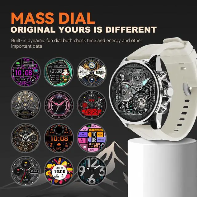 Alt view image 4 of 7 - Smart Watches for Men,1.43" HD Touch Screen,Fitness Tracker Running Watch,Heart Rate/Sleep Monitor,Fitness Smart Watch,Bluetooth,NFC,Compatible with iOS Android,Smart Watch