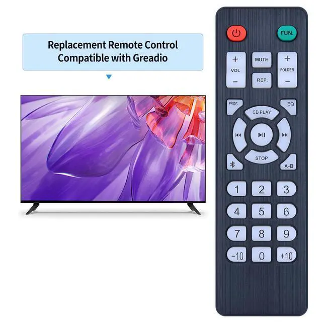 Alt view image 4 of 7 - Replacement Remote Control for Greadio CD Player Boombox, for Klim CD Player & Cassette Tape Player