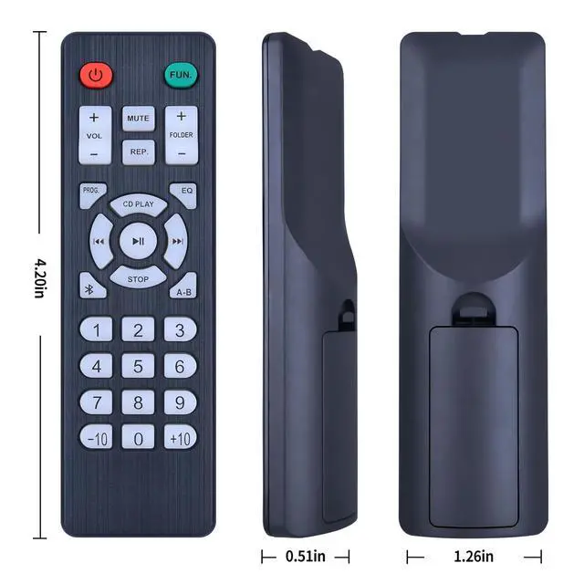 Alt view image 3 of 7 - Replacement Remote Control for Greadio CD Player Boombox, for Klim CD Player & Cassette Tape Player