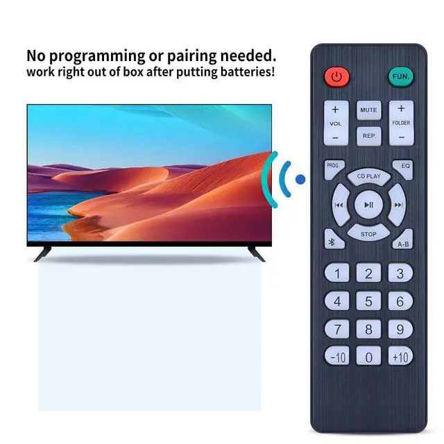 Alt view image 6 of 7 - Replacement Remote Control for Greadio CD Player Boombox, for Klim CD Player & Cassette Tape Player