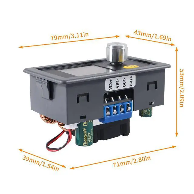 Alt view image 4 of 5 - 2PCS Buck Boost Converter Adjustable Voltage Regulator DC 6V-36V to DC 0.6V-36V, Step Up Down Power Supply, Constant Current Reverse Protection Module