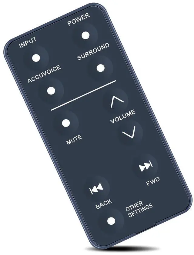 Main image of Replacement Remote Control for ZVOX Accuvoice SoundBar Speaker AV120 AV157 | AV200 AV257 AV355 AV357 SB380 SB400 SB500 SB700