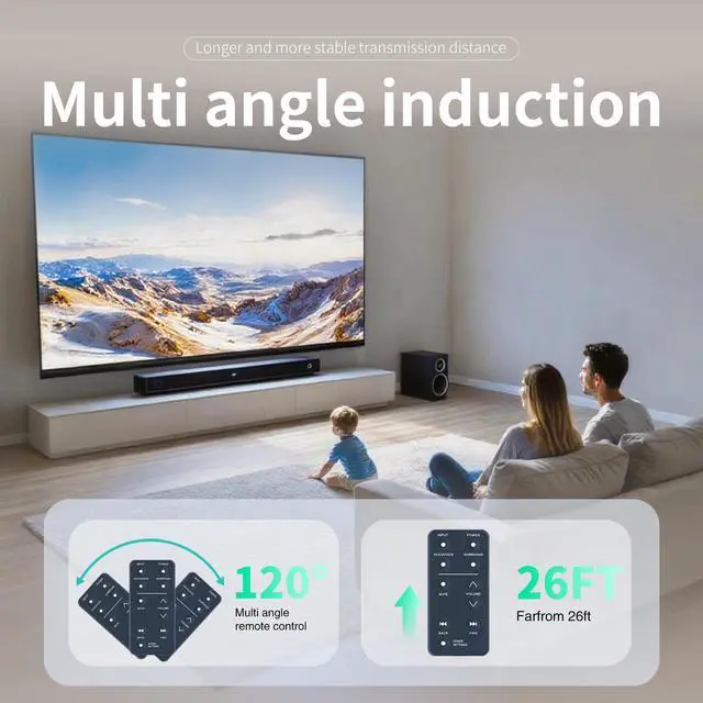Alt view image 5 of 7 - Replacement Remote Control for ZVOX Accuvoice SoundBar Speaker AV120 AV157 | AV200 AV257 AV355 AV357 SB380 SB400 SB500 SB700