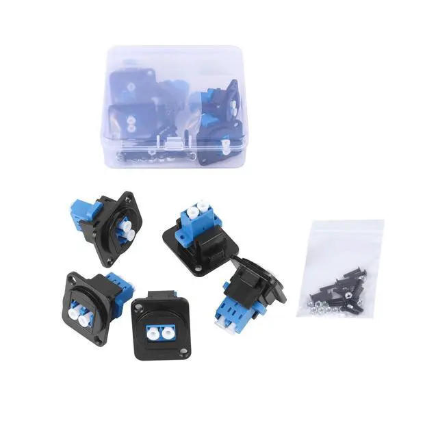 Alt view image 4 of 4 - 5pcs LC to LC Fiber Panel Mount Adapter Duplex Singlemode | LC-LC Fiber Optic Keystone Connector Socket Module, XLR Panel/D-Panel Mount, for Fibre Optic Network LAN Integrated Cablin