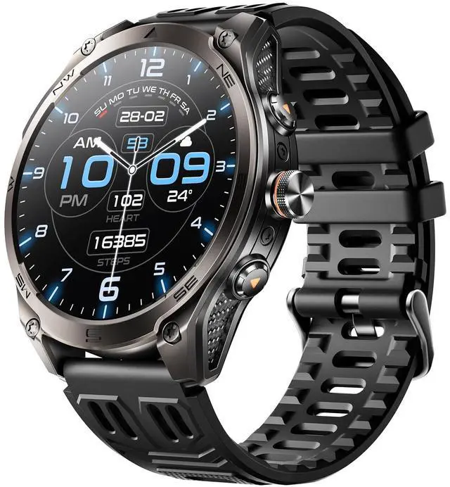 Main image of Ace Pro Outdoor Smart Watch with GPS, 1.75'' Fitness Tracker Smartwatch IP68 Waterproof, Blood Pressure/Heart Rate/Sleep Monitor, Answer/Make Calls for iPhone Android, Black