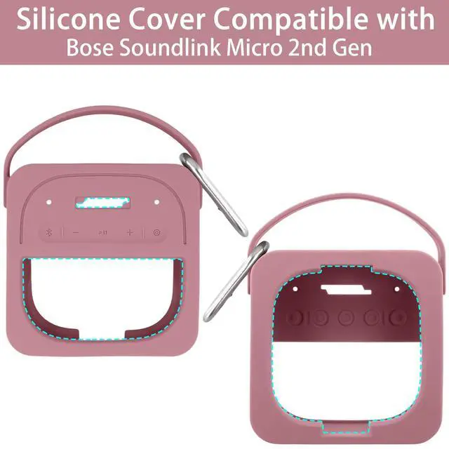 Alt view image 4 of 6 - Silicone Cover for Bose SoundLink Micro 2nd Bluetooth Speaker | Scratch-resistant, Unhindered Sound, Silicone Construction, Portable Carrying Silicone Cover, Pink Silicone Cover