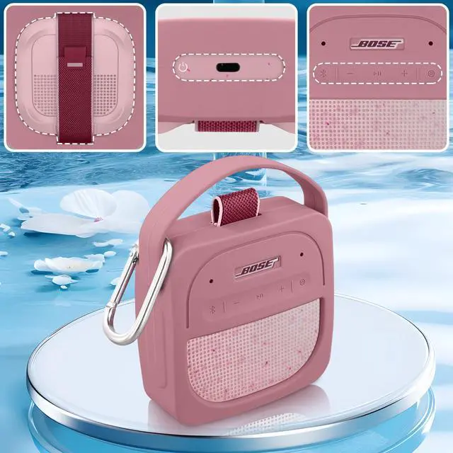 Alt view image 5 of 6 - Silicone Cover for Bose SoundLink Micro 2nd Bluetooth Speaker | Scratch-resistant, Unhindered Sound, Silicone Construction, Portable Carrying Silicone Cover, Pink Silicone Cover