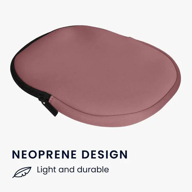 Alt view image 4 of 7 - Neoprene Headphone Case for Headset/Overear Headphone Cover Over-Ear Headset Storage Pouch - Soft Travel Carry Bag Dark Rose