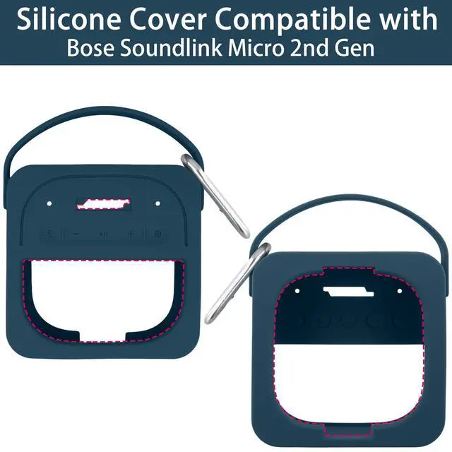 Alt view image 4 of 6 - Silicone Cover for Bose SoundLink Micro 2nd Bluetooth Speaker | Scratch-resistant, Unhindered Sound, Silicone Construction, Portable Carrying Silicone Cover, Twilight Blue Silicone Cover