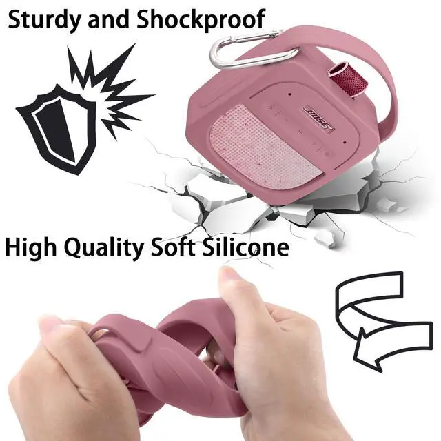 Alt view image 6 of 6 - Silicone Cover for Bose SoundLink Micro 2nd Bluetooth Speaker | Scratch-resistant, Unhindered Sound, Silicone Construction, Portable Carrying Silicone Cover, Pink Silicone Cover